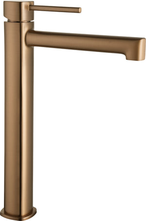 Toscana Brushed Rose Gold Tall Single Lever Basin Mixer, main product view
