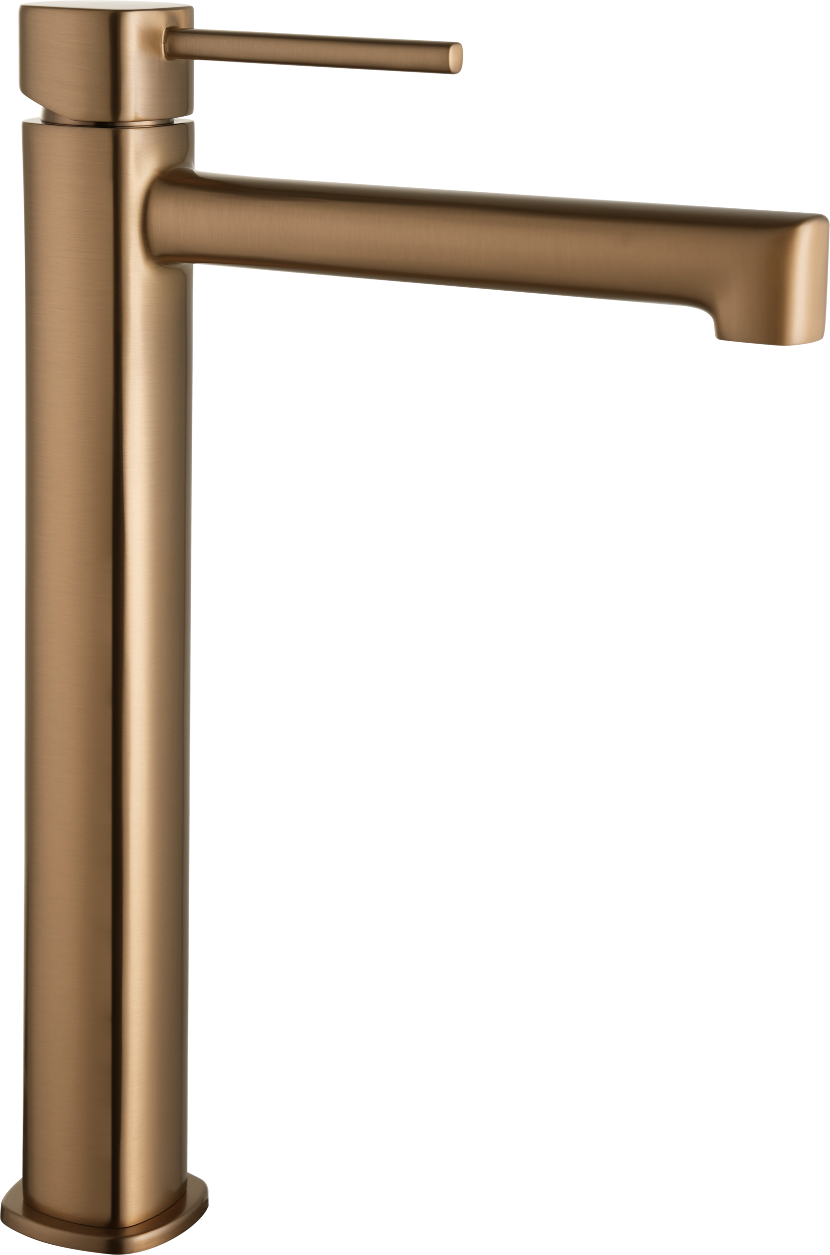 Toscana Brushed Rose Gold Tall Single Lever Basin Mixer, view 5