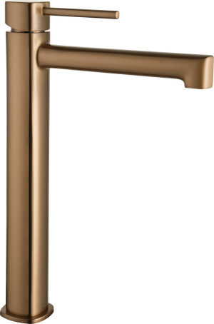 Toscana Brushed Rose Gold Tall Single Lever Basin Mixer, view 5