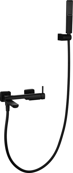Toscana Matte Black Single Lever Bath and Shower Kit, main product view