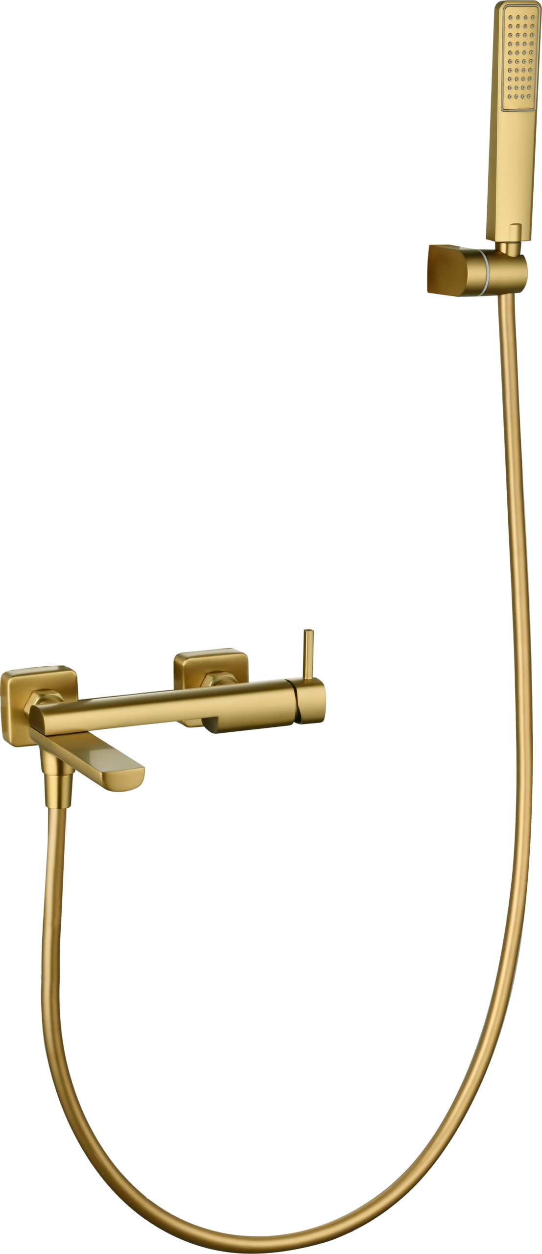 Toscana Brushed Gold Single Lever Bath and Shower Kit, view 6