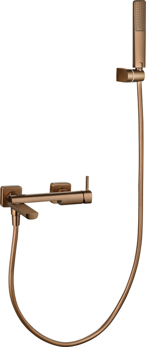 Toscana Brushed Rose Gold Single Lever Bath and Shower Kit, main product view