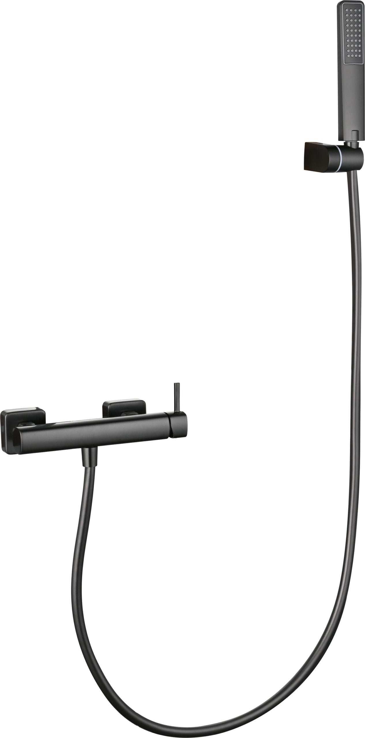 Toscana Black Gun Metal Single Lever Shower Kit, main product view