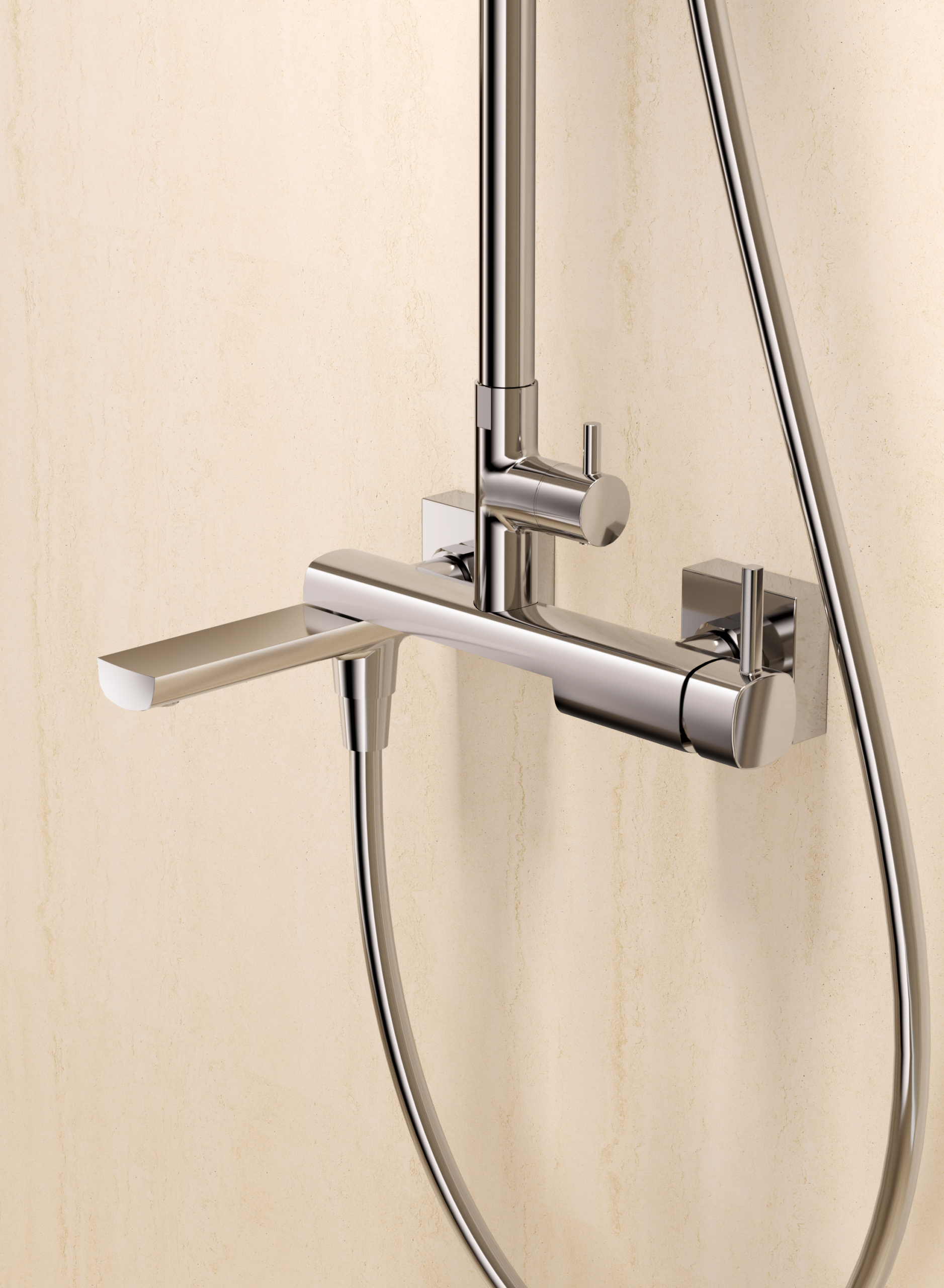 Toscana Black Gun Metal Single Lever Bath and Shower Set, view 5