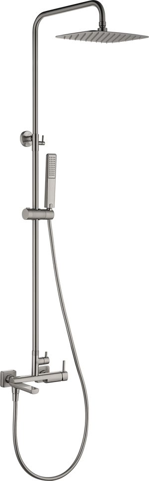 Toscana Brushed Nickel Single Lever Bath and Shower Set, main product view