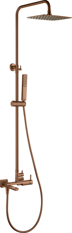 Toscana Brushed Rose Gold Single Lever Bath and Shower Set, main product view