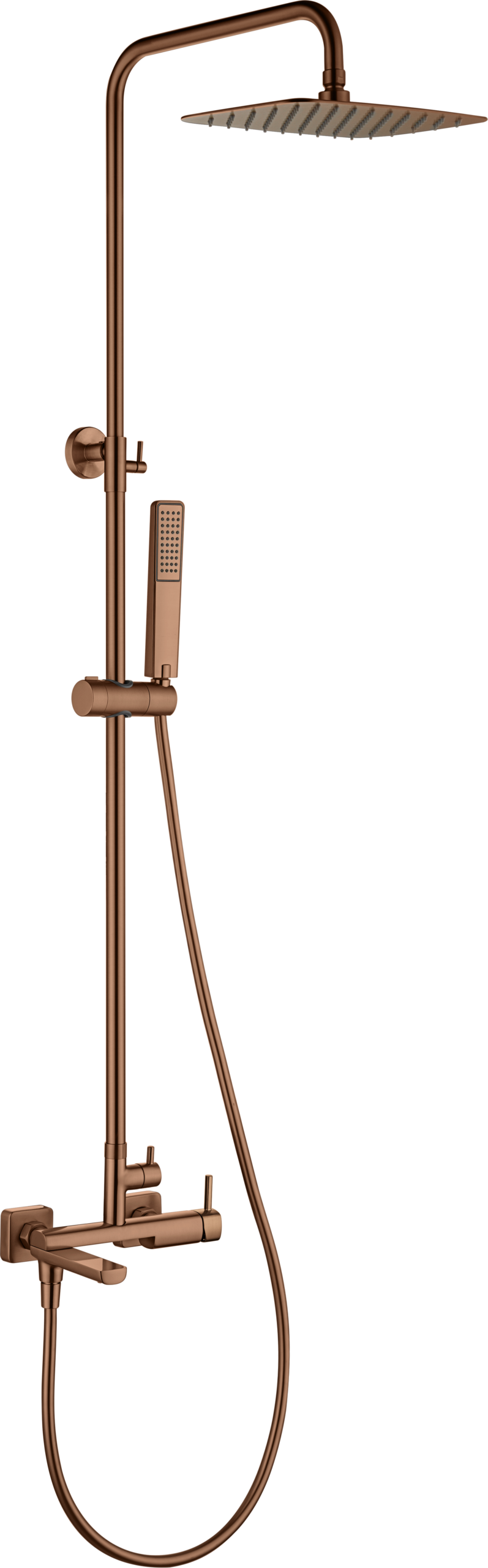 Toscana Brushed Rose Gold Single Lever Bath and Shower Set, main product view