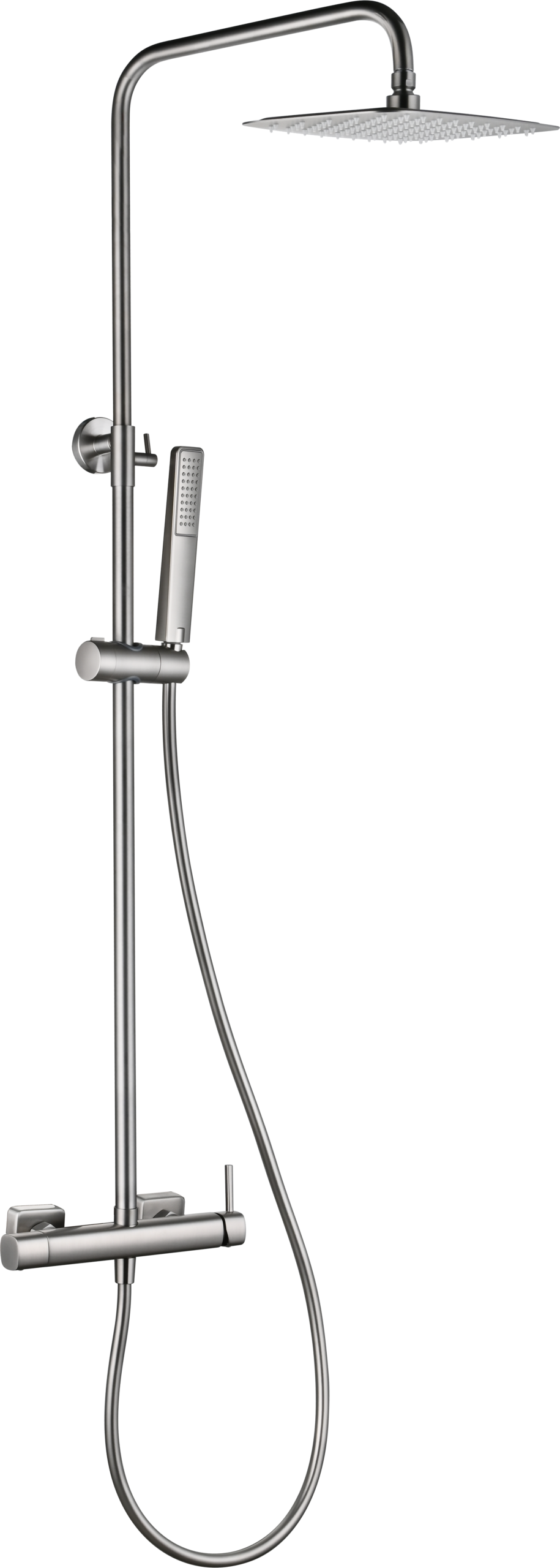 Toscana Brushed Nickel Single Lever Shower Set, view 7