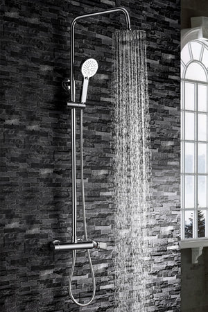 Chrome Single Handle Shower Set Modern Design, view 2