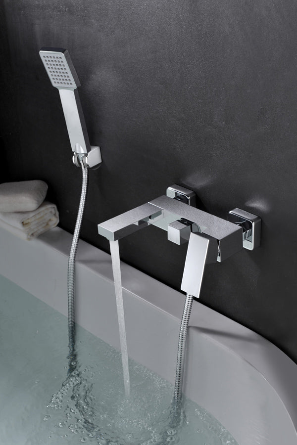 Valencia single-lever bathroom shower kit, chrome-plated single-lever, view 2