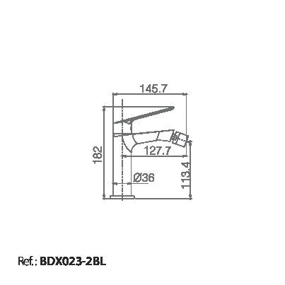 Matte White Single Handle Bidet Mixer, view 3