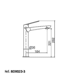 Luxor Chrome Tall Basin Mixer Single Lever Faucet, view 3
