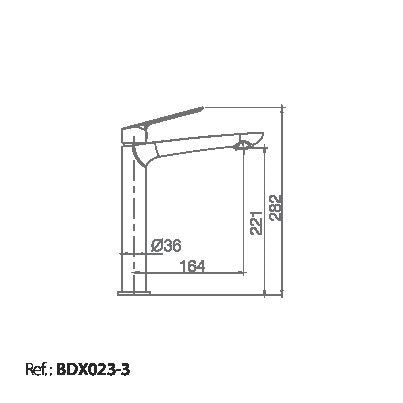 Luxor Chrome Tall Basin Mixer Single Lever Faucet, view 3