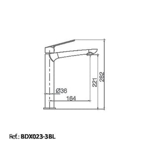 Matte White Tall Basin Mixer Single Lever Faucet, view 3