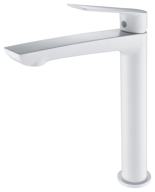 Monomando Lavabo Alto Lúxor Blanco Mate