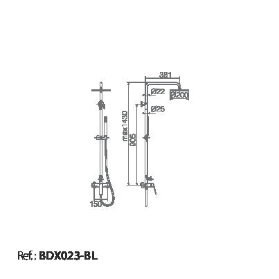 Matte White Single Lever Shower Set Modern Design, view 3