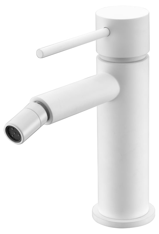 Milos Matte White Single Handle Bidet Mixer Faucet, view 2