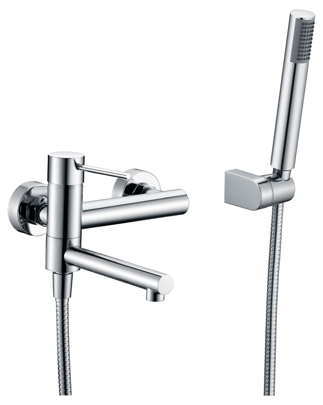 Chrome Shower Faucet Set Modern Bathroom Design, view 2