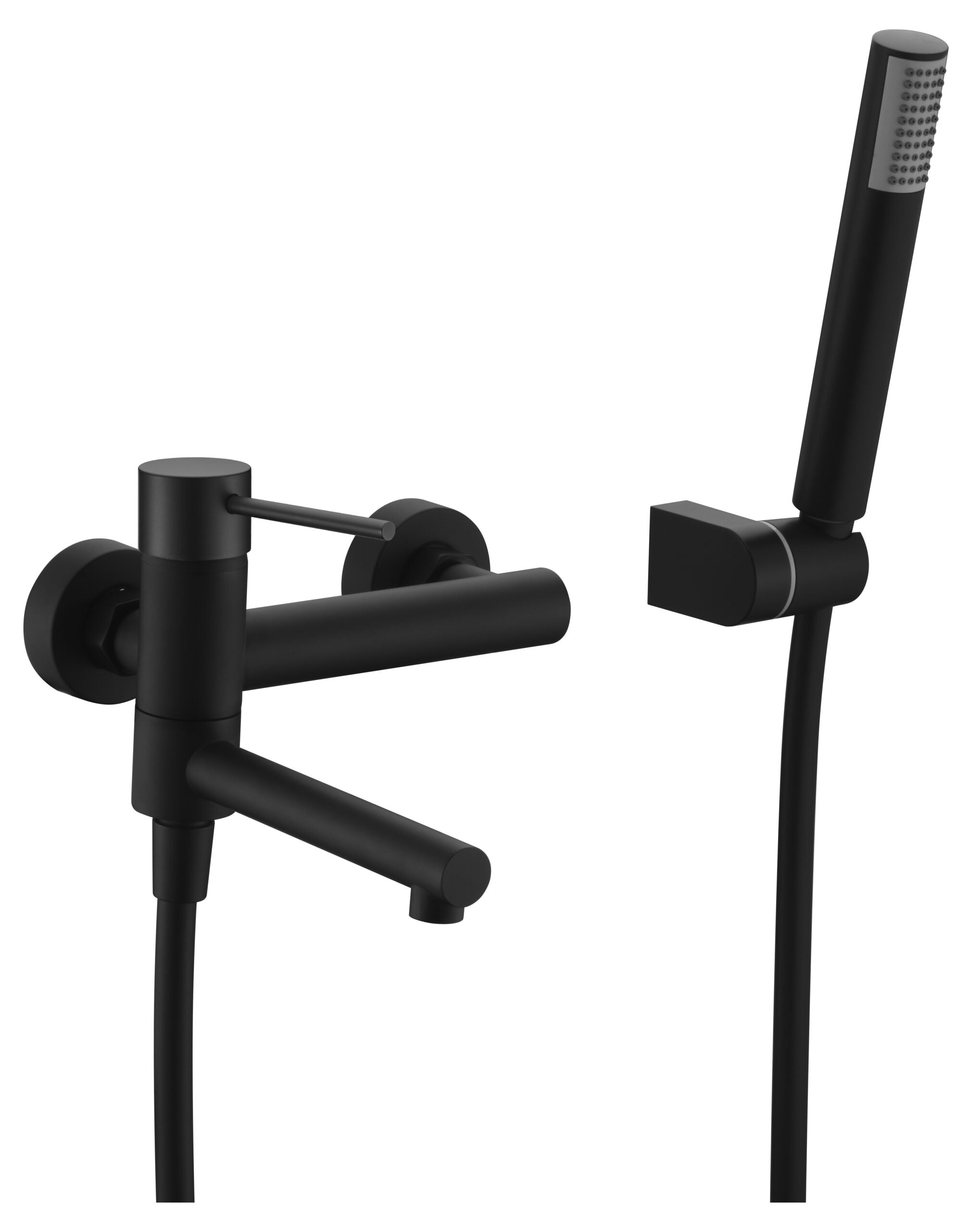 Matte Black Shower Faucet Modern Minimalist Design, view 2