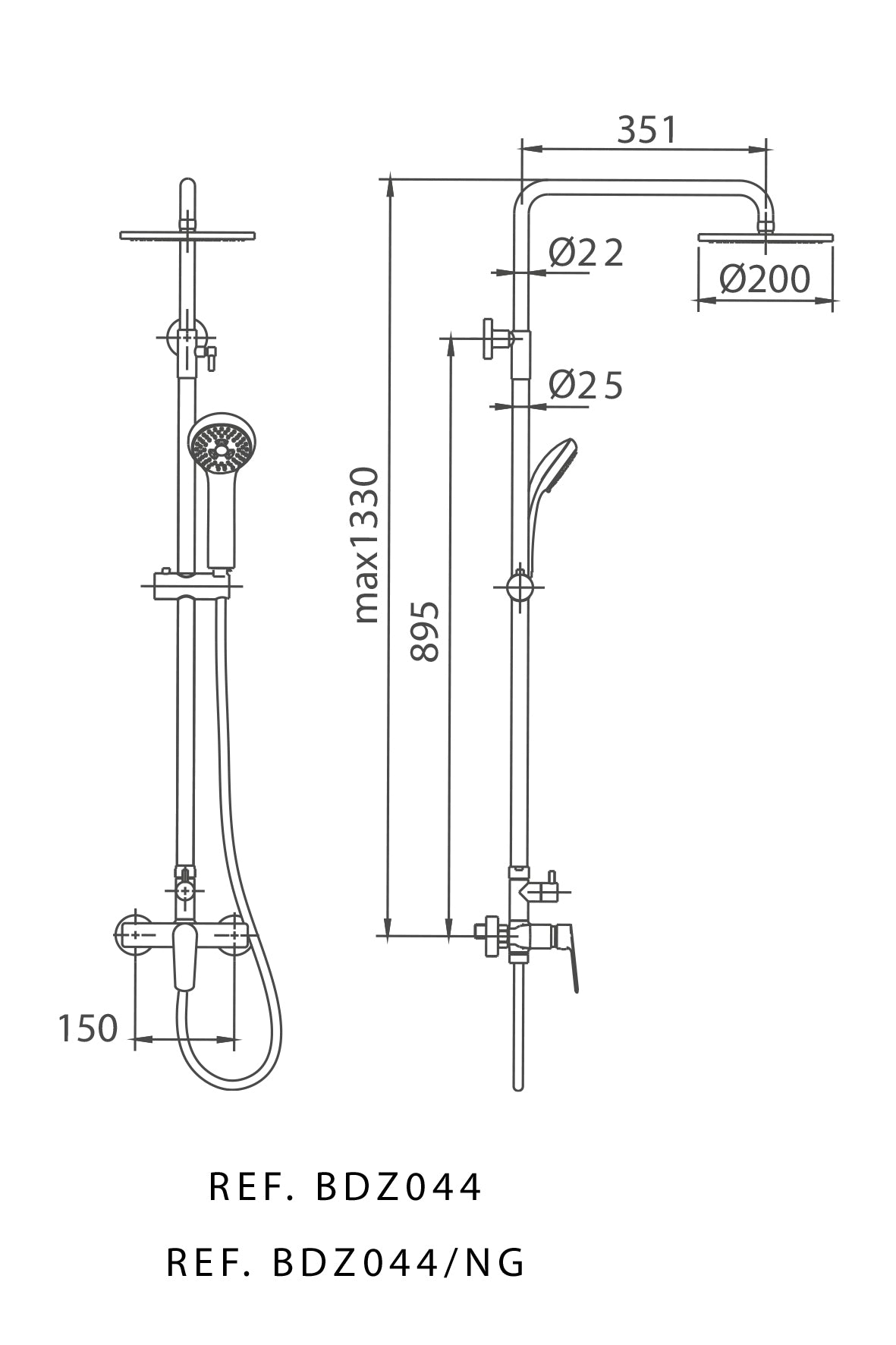 Chrome Single Lever Basin Mixer Faucet, view 5