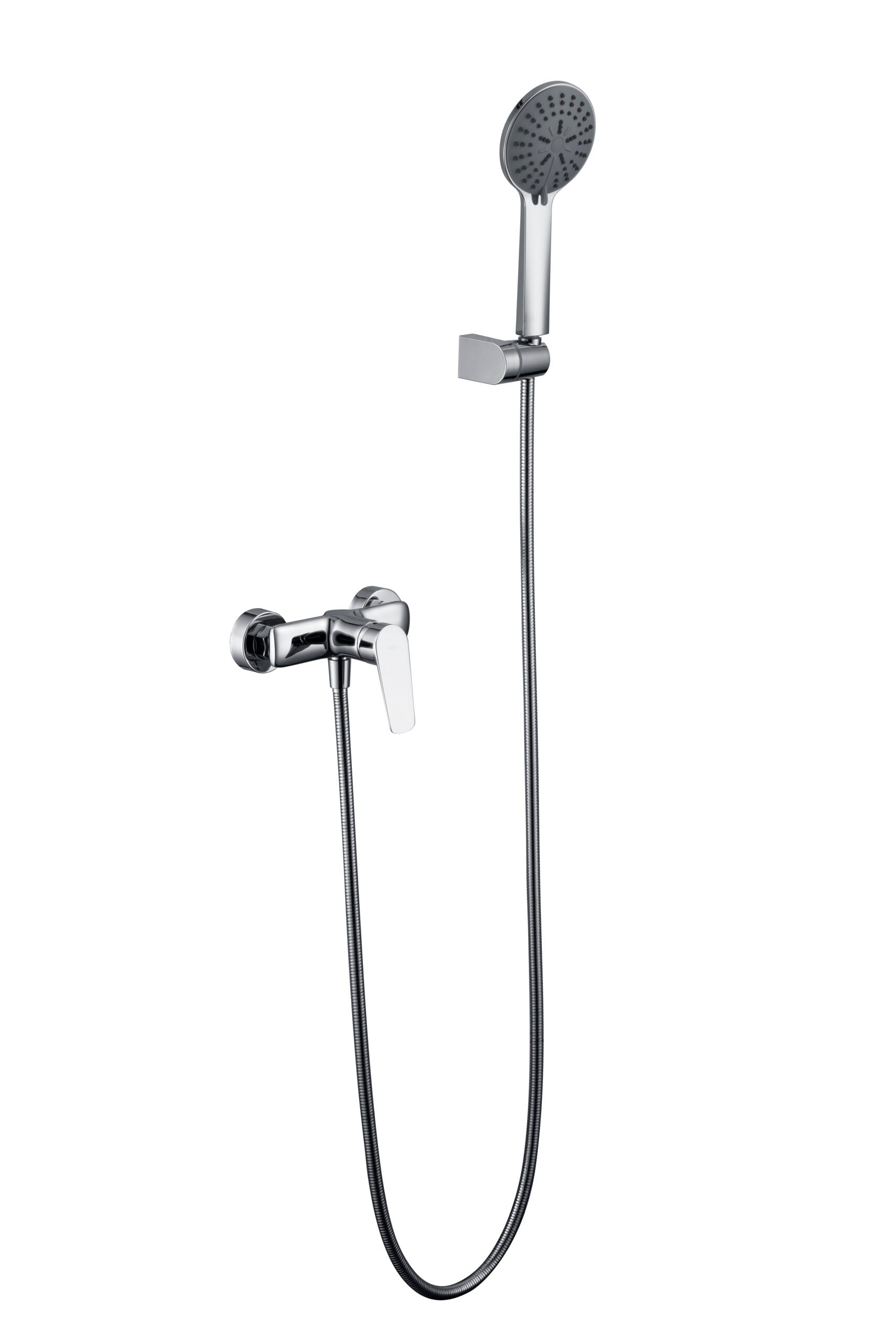 Chrome Shower Faucet Set Modern Minimalist Design, view 2