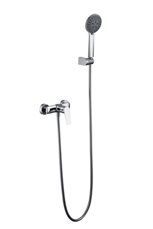 Chrome Shower Faucet Set Modern Minimalist Design, view 2