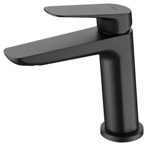 Matte Black Single Lever Basin Mixer Faucet, view 2