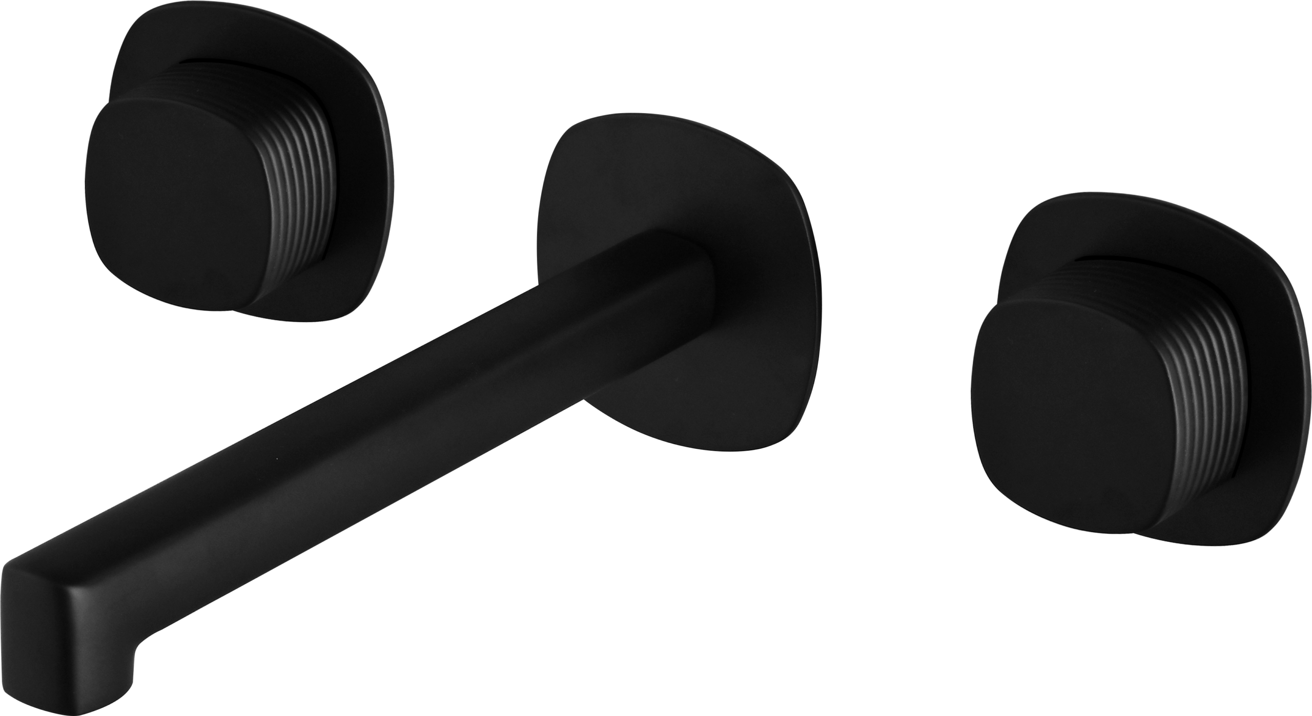 Firenze Matte Black Concealed Two Handle Basin Mixer, main product view