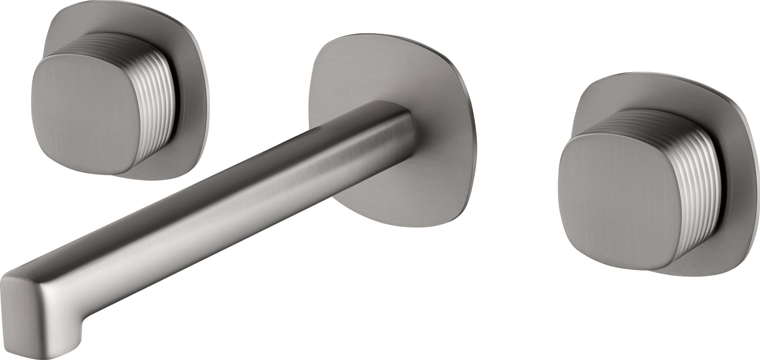 Firenze Brushed Nickel Concealed Two Handle Basin Mixer, main product view
