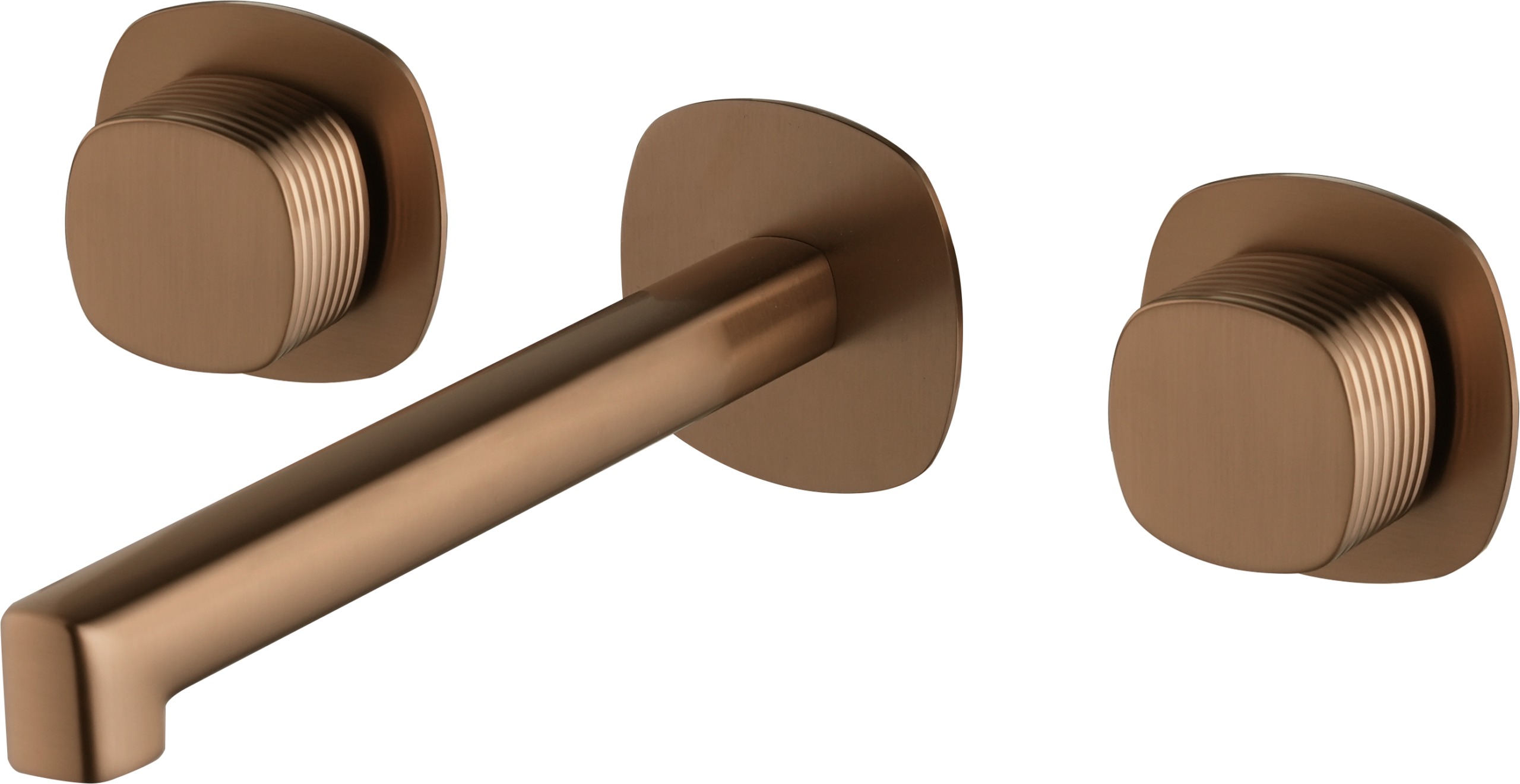 Firenze Brushed Rose Gold Concealed Two Handle Basin Mixer, main product view