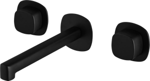 Toscana Matte Black Concealed Two Handle Basin Mixer, main product view