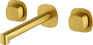 Toscana Brushed Gold Concealed Two Handle Basin Mixer, main product view