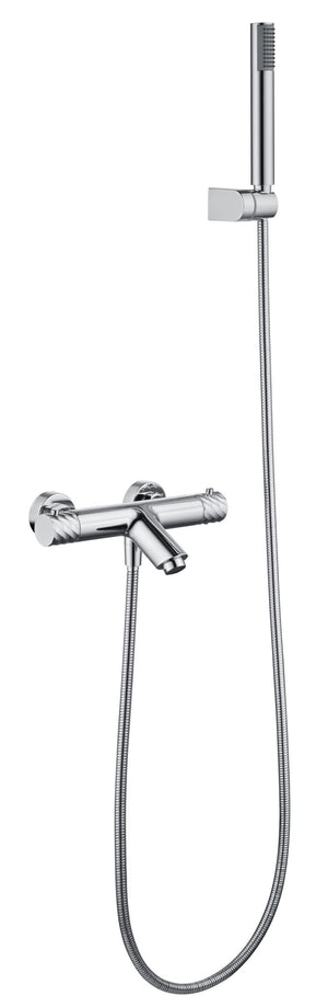 Bless Chrome Thermostatic Bath and Shower Kit, main product view