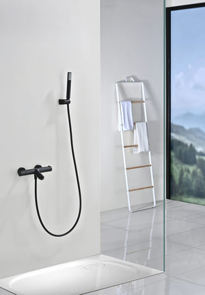 Bless Matte Black Thermostatic Bath and Shower Kit, view 3
