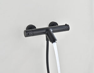 Bless Matte Black Thermostatic Bath and Shower Kit, view 2