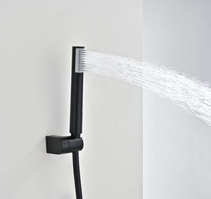 Bless Matte Black Thermostatic Bath and Shower Kit, view 4