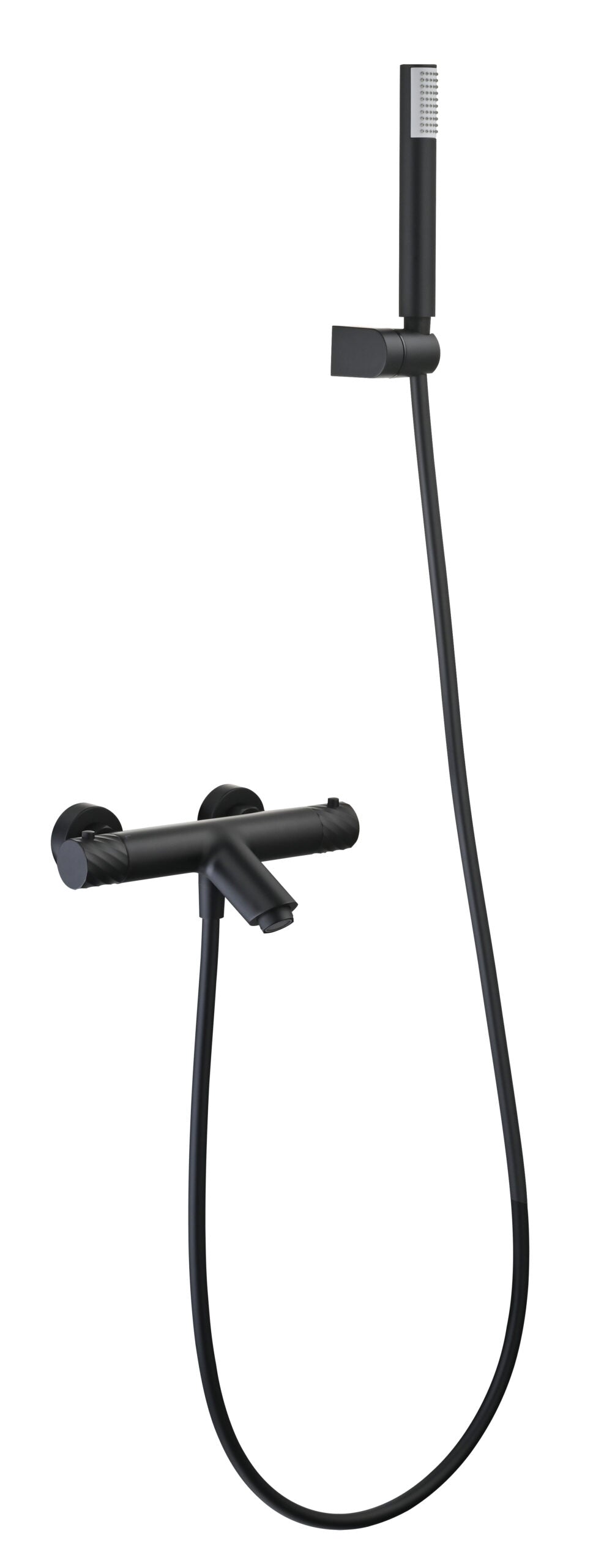 Bless Matte Black Thermostatic Bath and Shower Kit, main product view