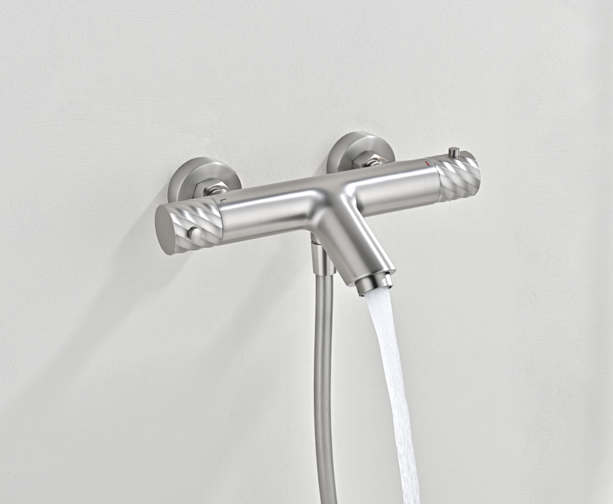 Bless Brushed Nickel Thermostatic Bath and Shower Kit, view 2