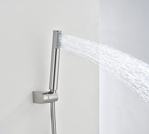 Bless Brushed Nickel Thermostatic Bath and Shower Kit, view 4