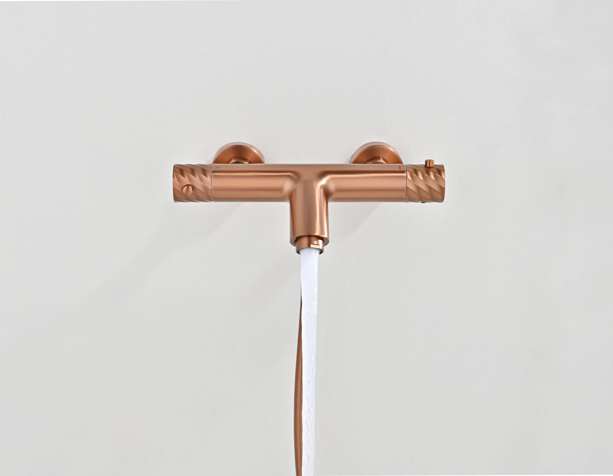 Bless Brushed Rose Gold Thermostatic Bath and Shower Kit, view 2