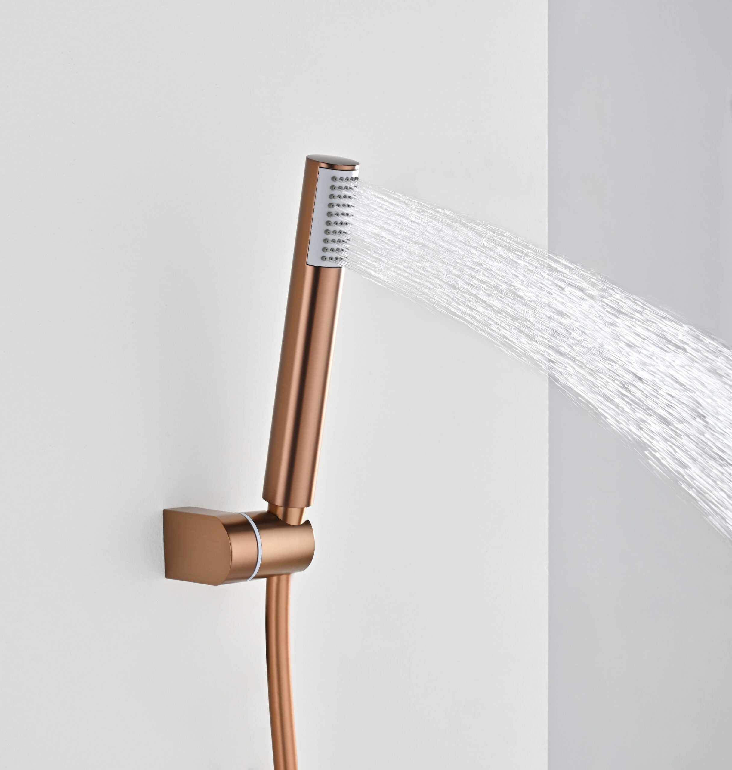 Bless Brushed Rose Gold Thermostatic Bath and Shower Kit, view 4