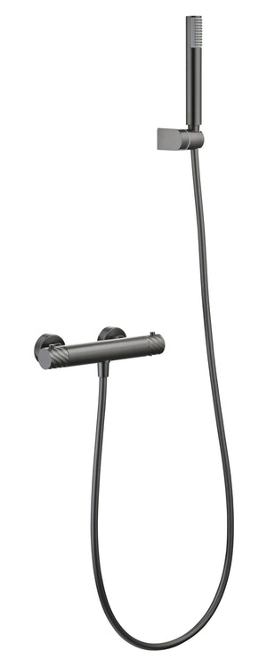 Bless Black Gun Metal Thermostatic Shower Kit, main product view