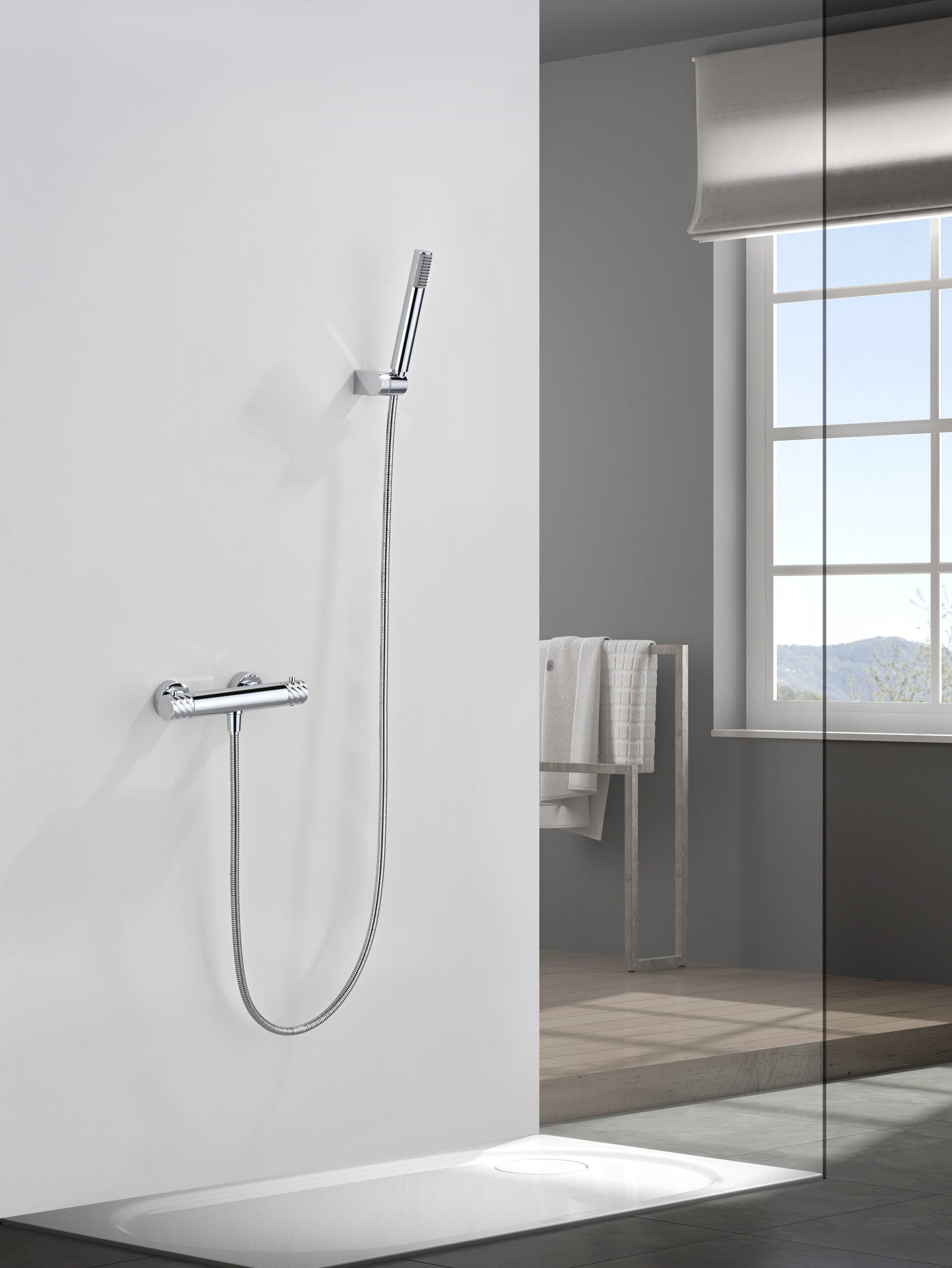 Bless Chrome Thermostatic Shower Kit, view 3