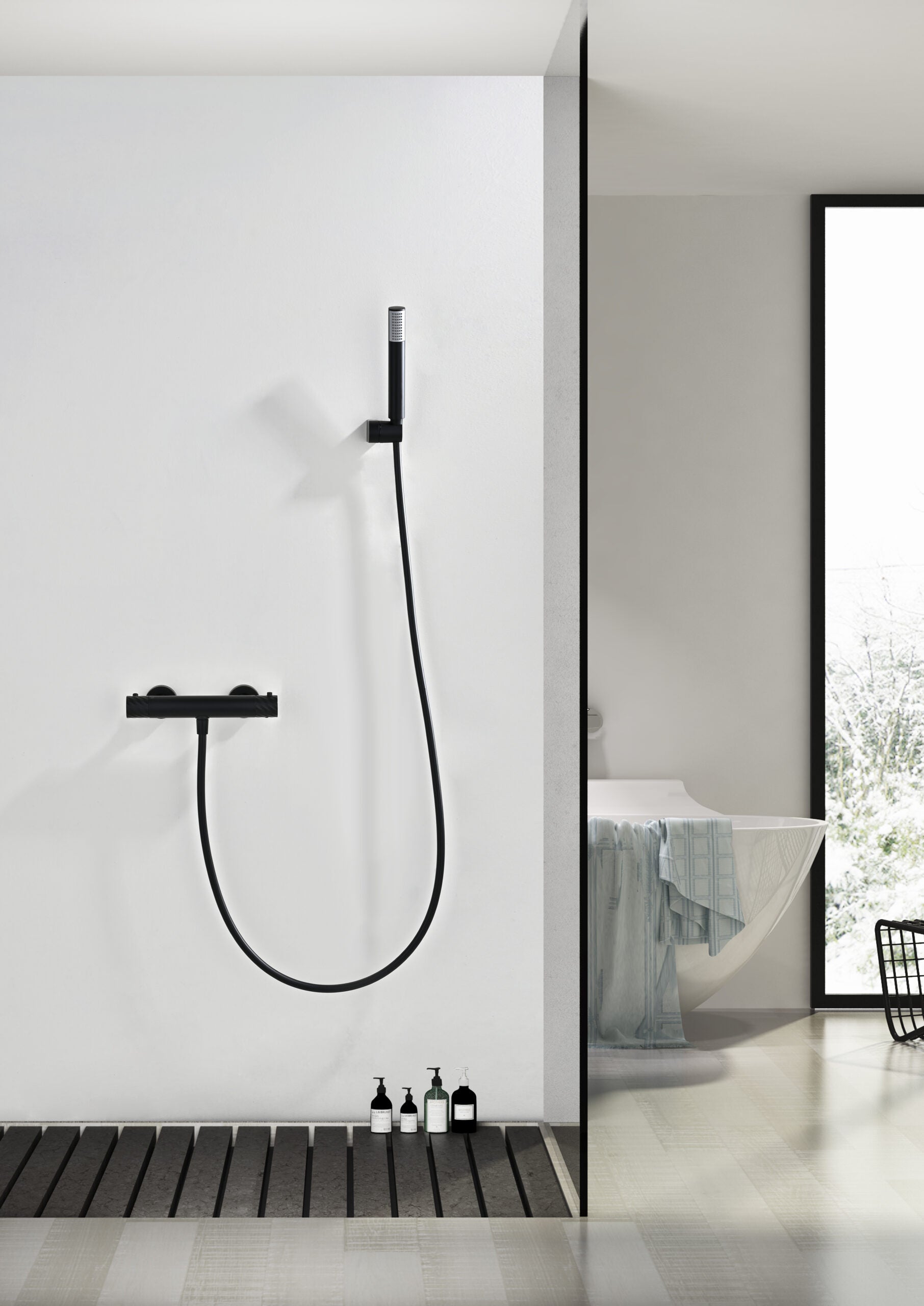Bless Matte Black Thermostatic Shower Kit, view 3