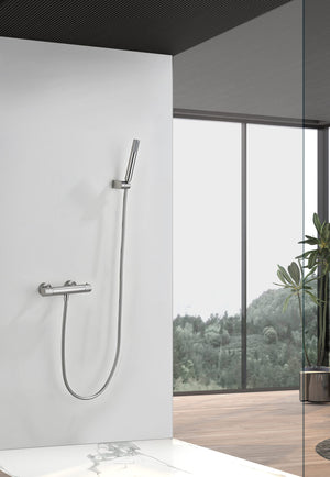 Bless Brushed Nickel Thermostatic Shower Kit, view 3