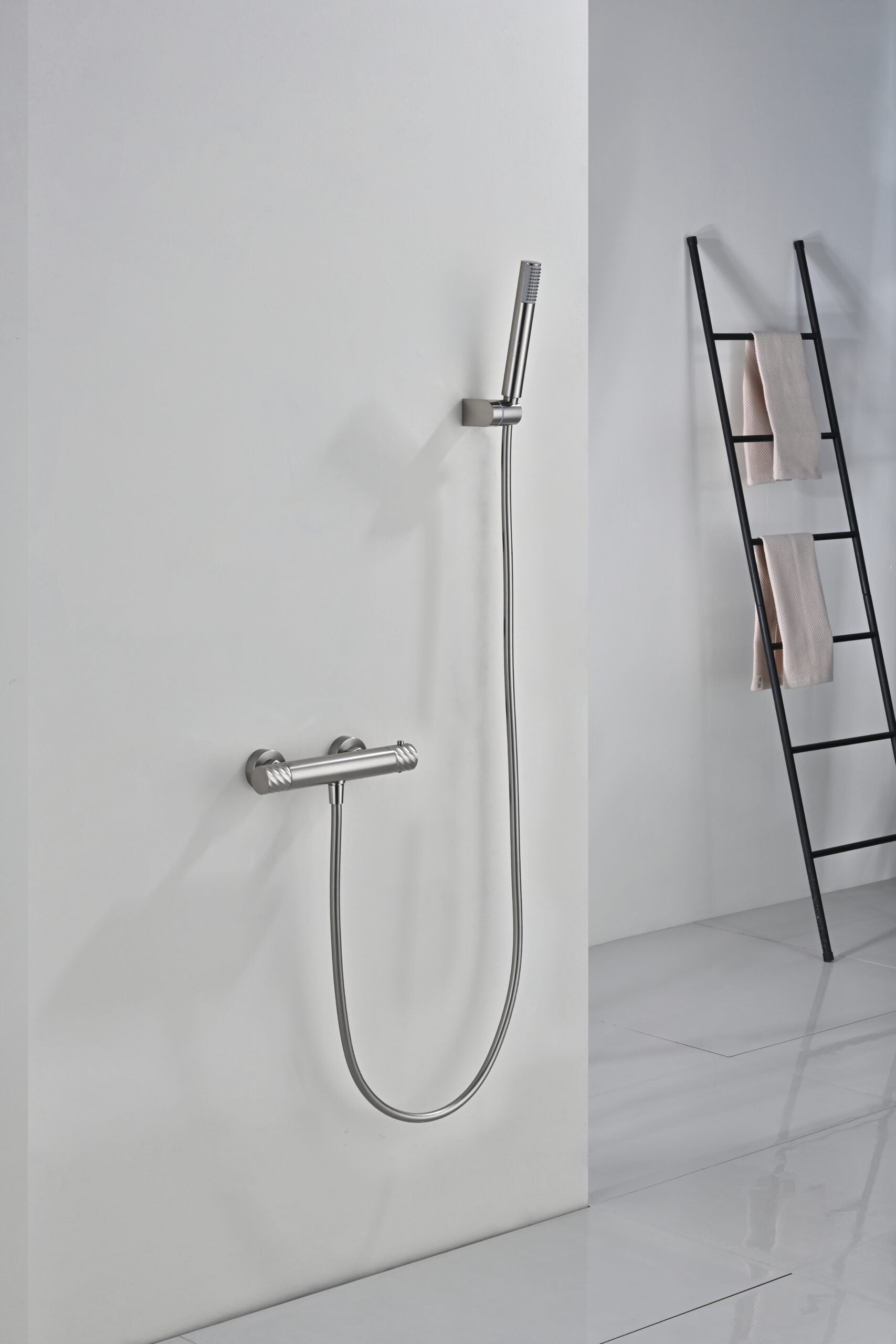 Bless Brushed Nickel Thermostatic Shower Kit, view 4