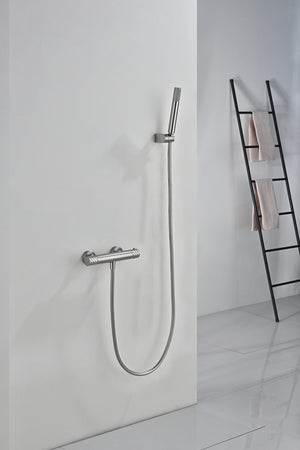 Bless Brushed Nickel Thermostatic Shower Kit, view 4