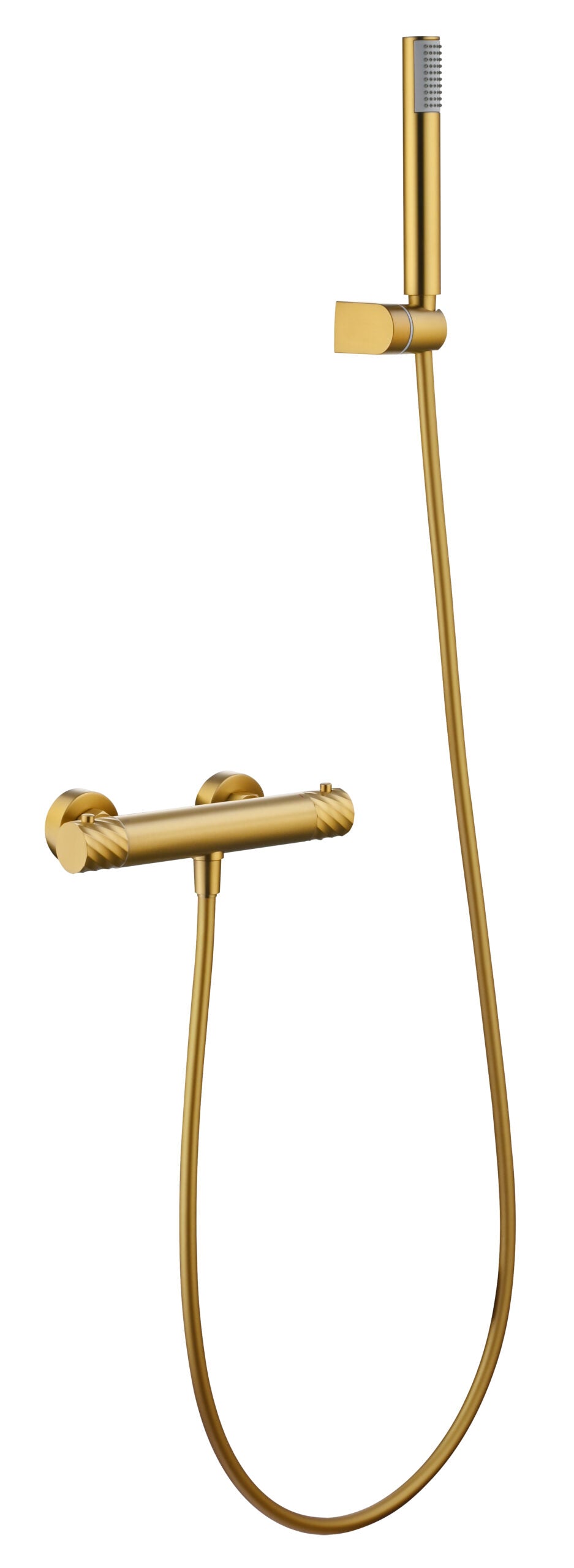 Bless Brushed Gold Thermostatic Shower Kit, main product view