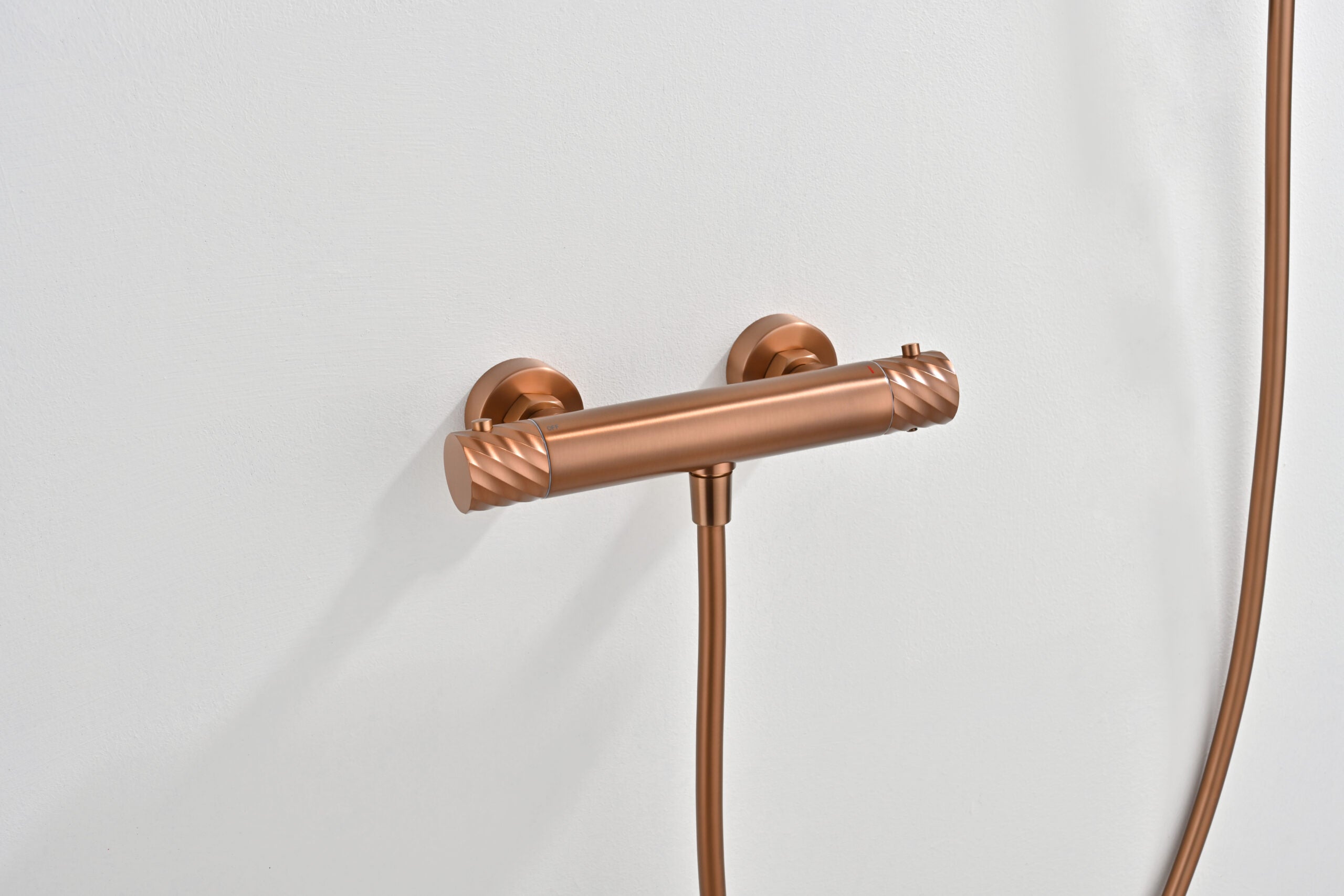 Bless Brushed Rose Gold Thermostatic Shower Kit, view 2