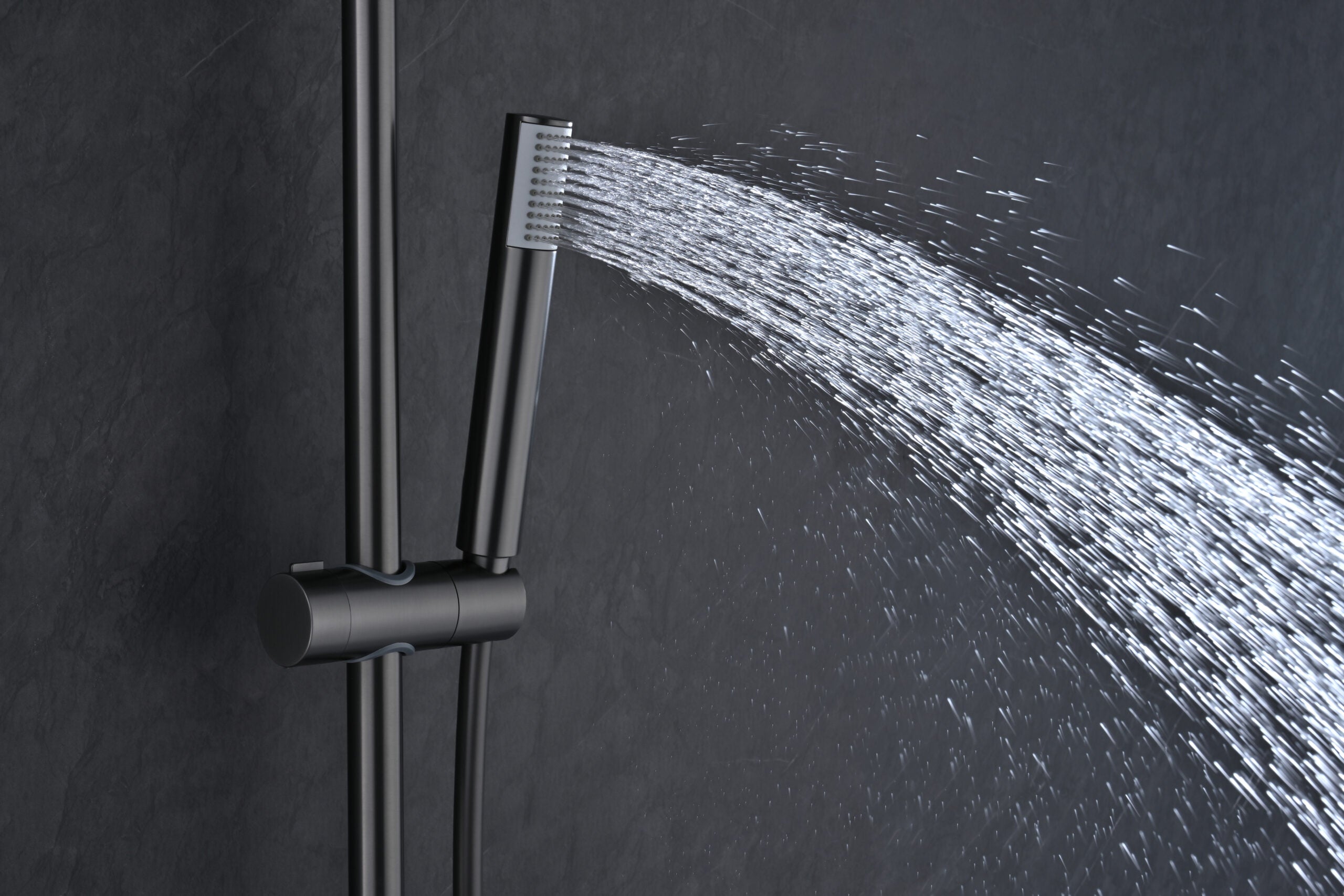 Bless Black Gun Metal Thermostatic Shower Set, view 6